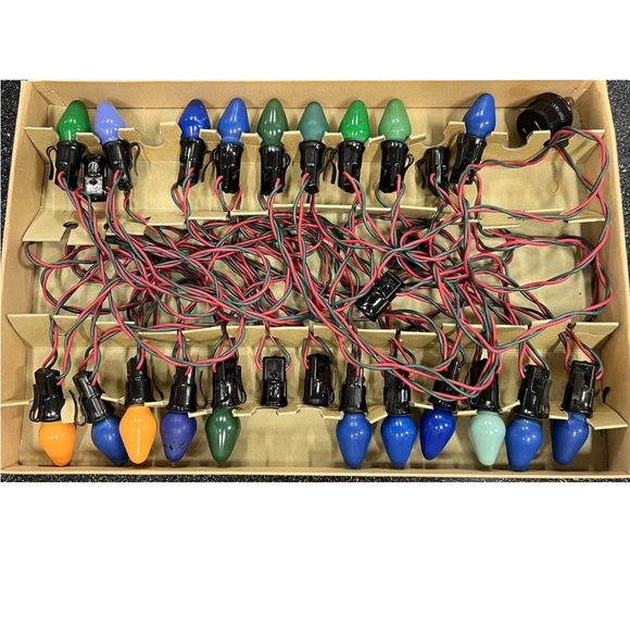 Vintage Royalites Christmas Tree Light Streamer String Set with Box 2 Sets - Picture 2 of 13